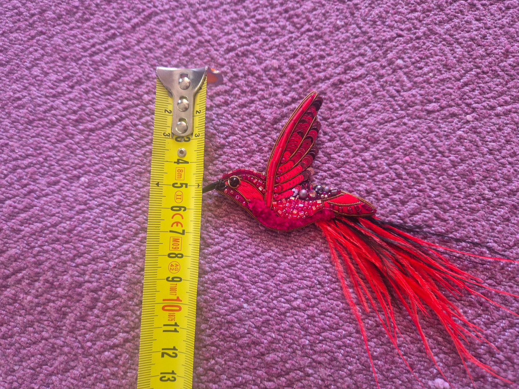 Spille & Fermagli: Red bird brooch – Usato da Zürich venduto da monadiederich 4