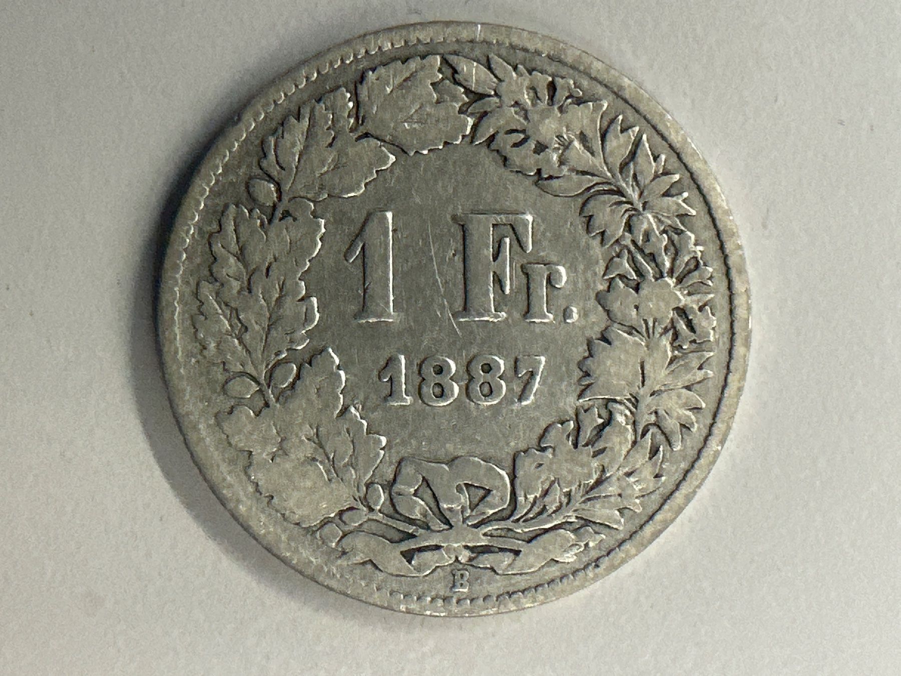 Alle Münzen: 1 Fr. Silber Schweiz 1887 ss – Gebraucht aus Herisau von herau