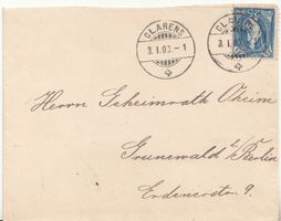 SBK 73D auf Brief Clarens - Grunewald Berlin