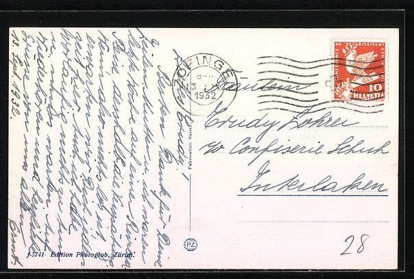 Cartoline postali: Zofingen, Teilansicht mit Säli-Schlöss – Usato da Berlin venduto da bartko-reher 1