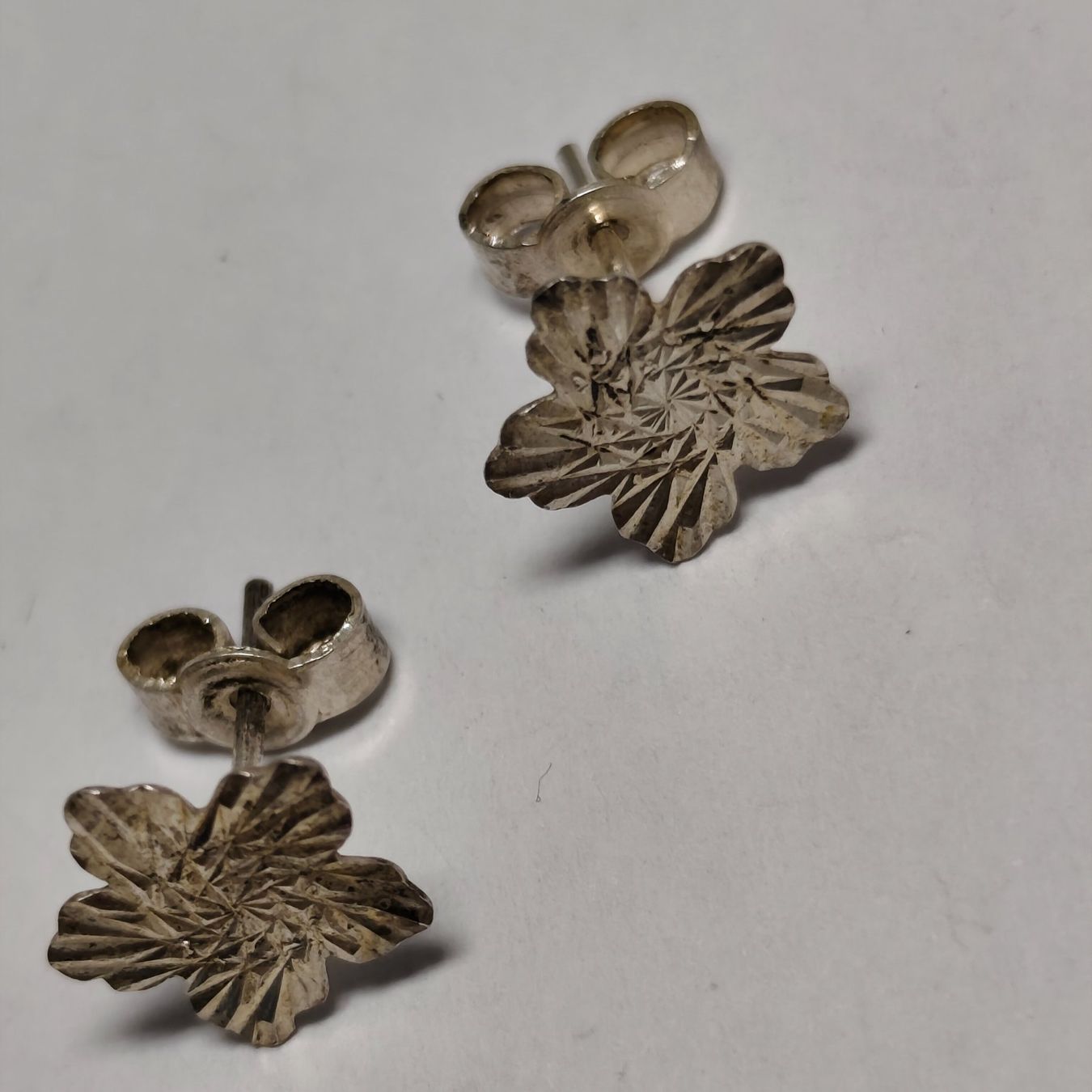 Orecchini pendenti & Orecchini a lobo: Vintage Silver silber Stud Earrings Boucles d'Oreilles #A4 – Usato da Châtelaine venduto da Tropic.Watch2 5