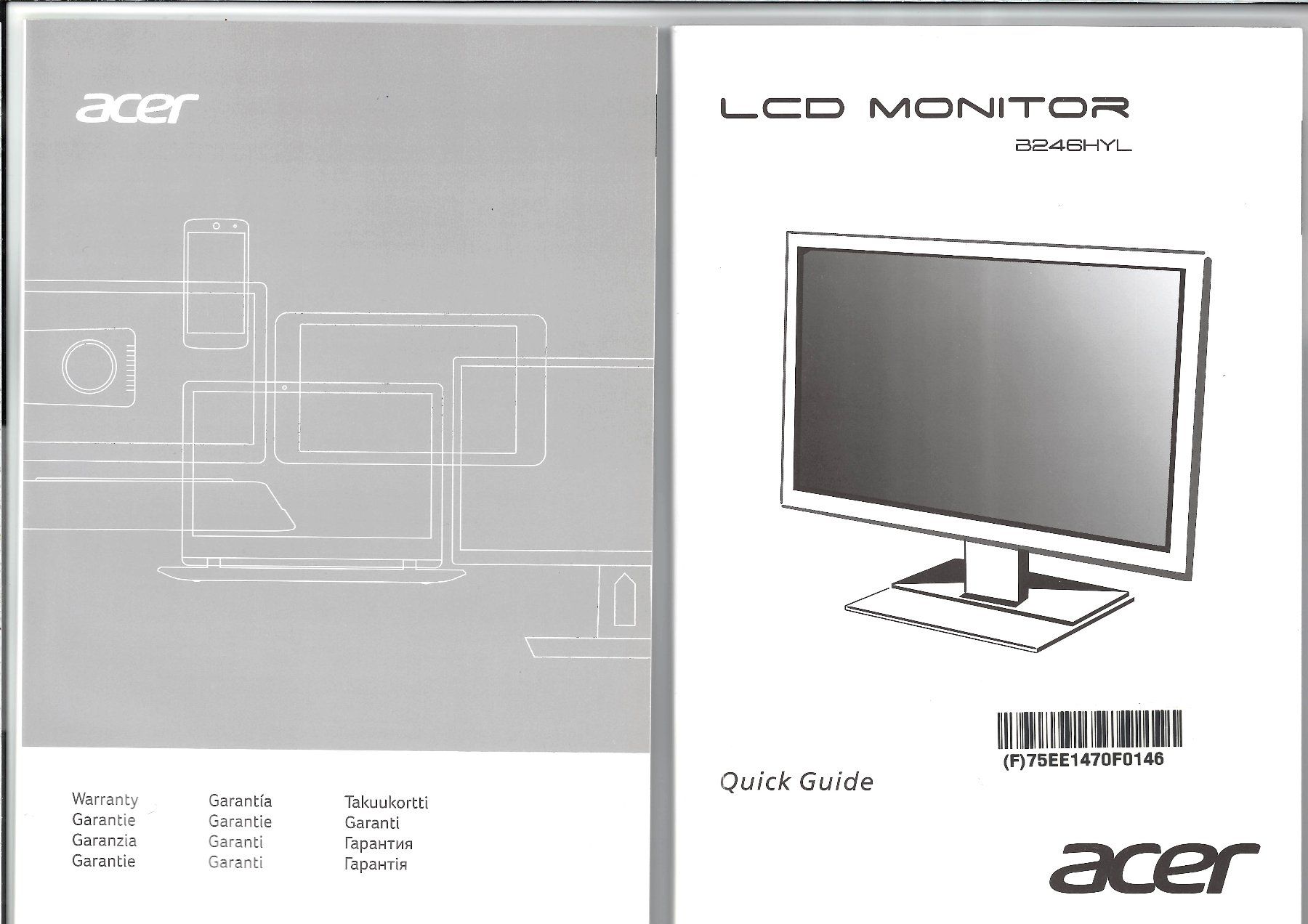 Acer Monitor: Monitor Acer B 246 HYL - 23.8" / 60 cm - von 2017 – Usato da Wetzikon ZH venduto da Frischbach 2