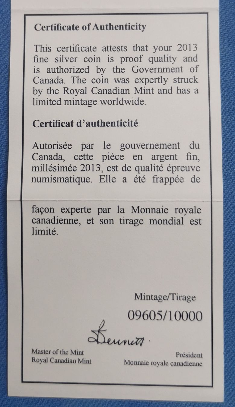 Tutti le monete: Maple Leaf 2013 Silber 3$ in Original-Box mit Zertifikat  – Nuovo e nell'imballaggio originale da Küssnacht am Rigi venduto da Gold_und_mehr 6