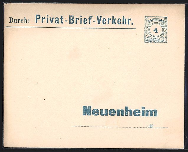Cartoline postali: Briefumschlag Neuenheim, Privat-Brief-Ve – Usato da Berlin venduto da bartko-reher