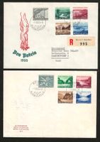 1955/1956 : Pro Patria Serien auf illustrierten FDC