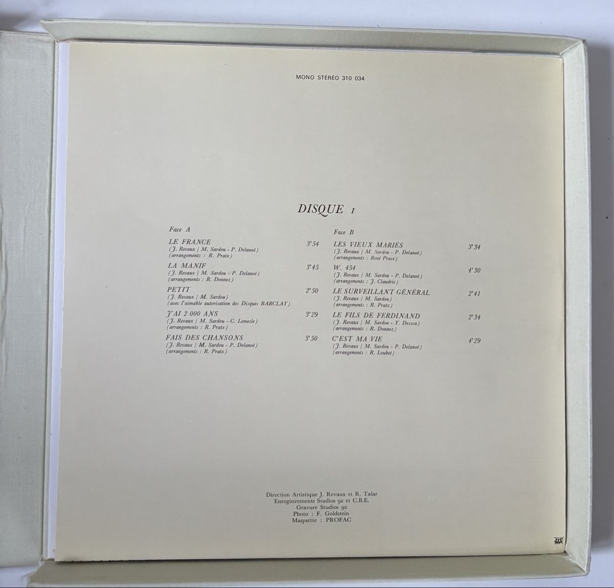 Dischi in vinile: Michel Sardou - Sardou Box Set EX/EX – Usato da Neuchâtel venduto da Deivid2 4