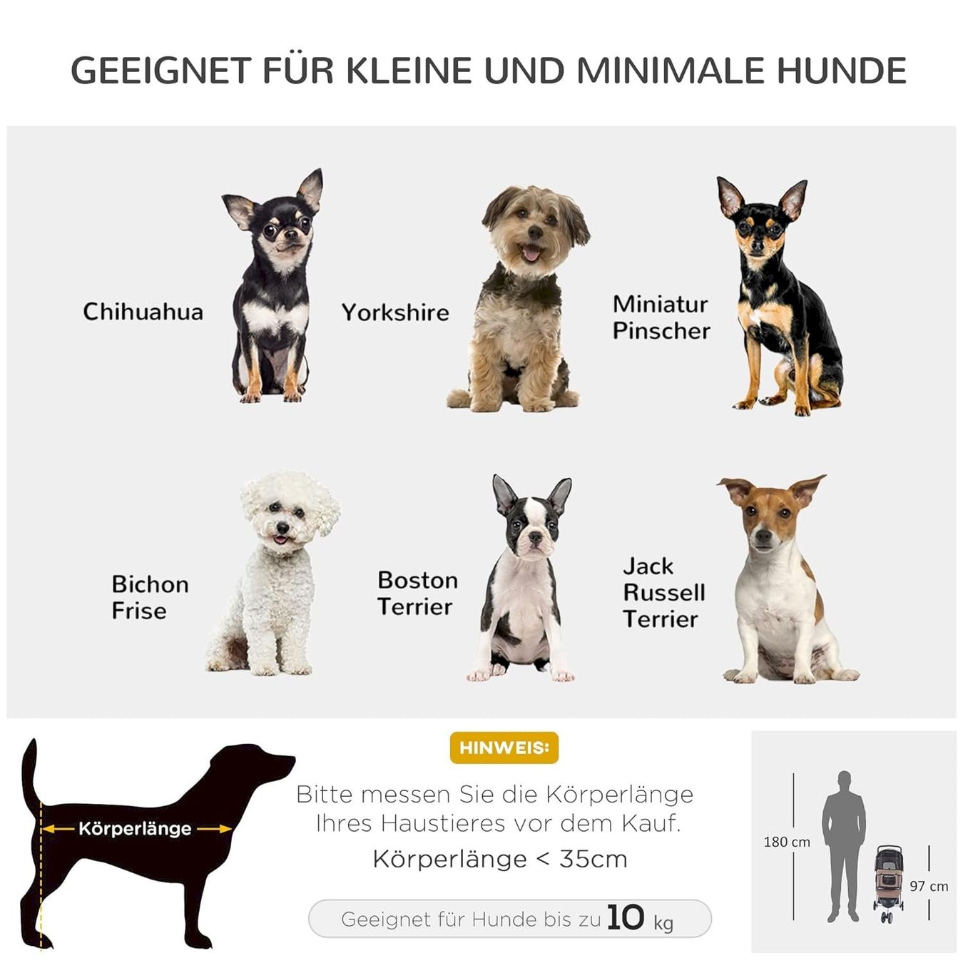 Käfige, Transport & Sicherheit: PawHut Hundewagen Kaffeebraun – Neu und originalverpackt aus Bottighofen von zaap 8