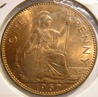 1 Penny Grossbritanien 1967