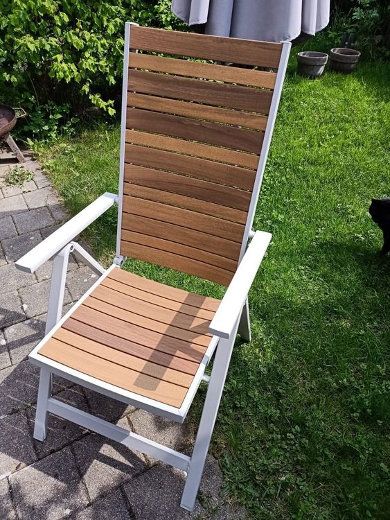 4 Ikea Gartenstühle själland Aluminium / Holz Kaufen auf Ricardo