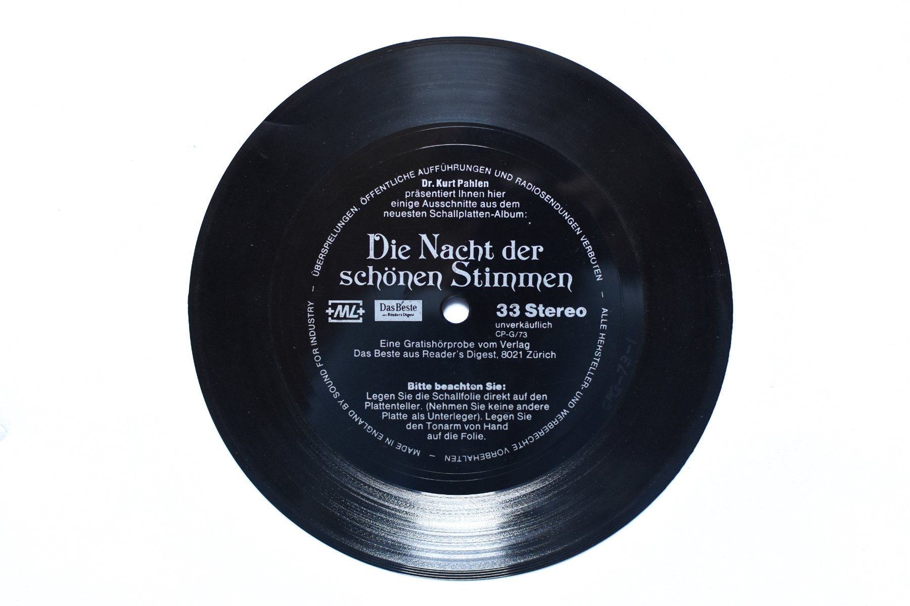 Dischi in vinile: 6x Flexi-Disc - Sélection du Reader's Digest – Usato da Belmont-sur-Yverdon venduto da ag97 1