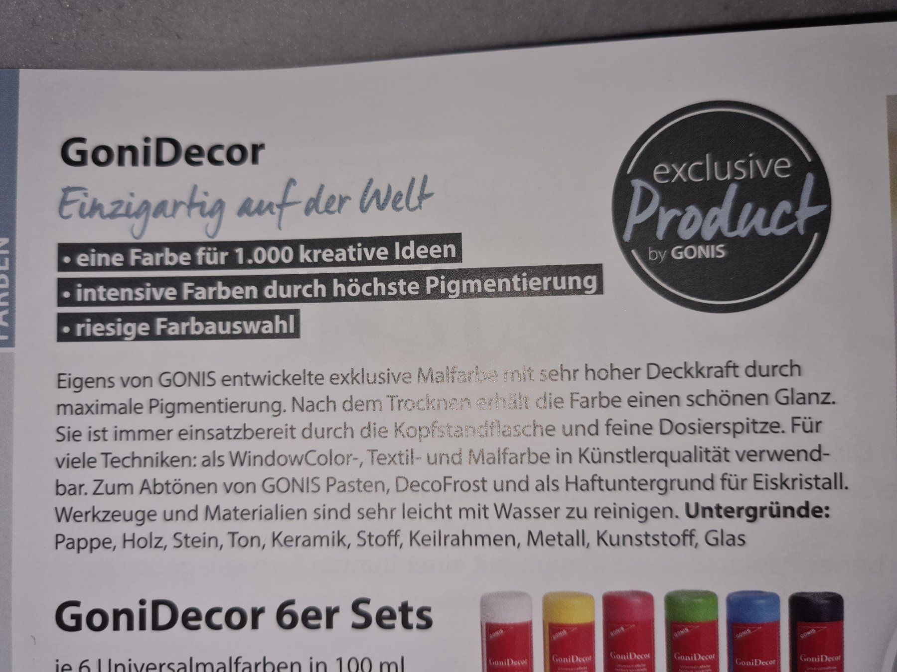Farben: Gonis GoniDecor Mittelbraun 9072 NEU – Neu und originalverpackt aus Killwangen von KIANA08 1
