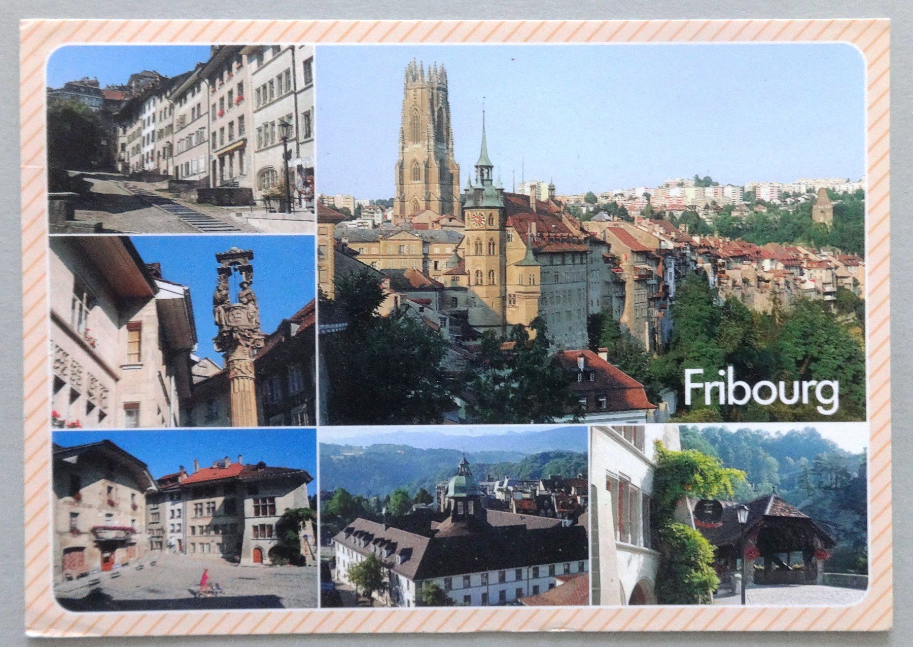 Ansichtskarten: Fribourg, les vieux quartiers – Gebraucht aus Fétigny von Billy2miny