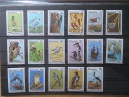 Vögel Botswana Mi 198-214** grosser Satz 17 Marken, 3 Stk.*