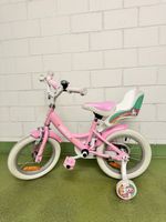 Kindervelo Verve Einhorn mit Stützrädern und Helm Gr S