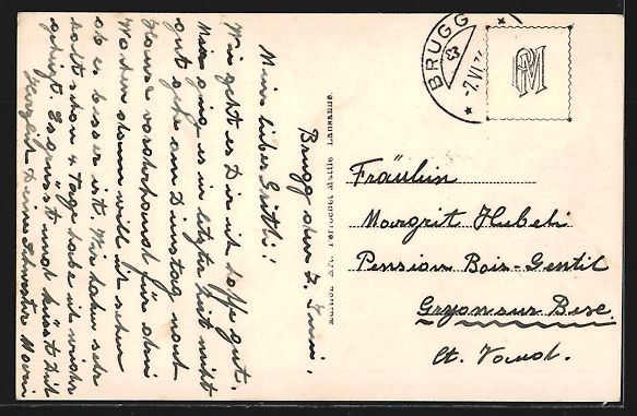 Cartoline postali: AK Brugg, Teilansicht der Stadt – Usato da Berlin venduto da bartko-reher 1