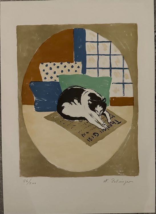N. ZOLLINGER LITHOGRAPHIE SIGNIERT NUMMERIERT 4