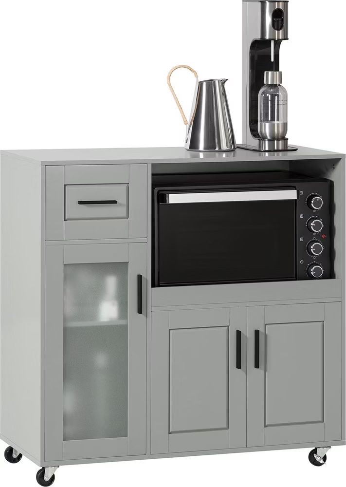 Cucine complete: Küchenschrank Grau mit Rollen – Usato da Lyss venduto da MrsRosalie484