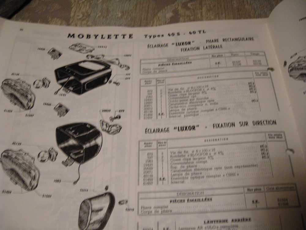 Catalogue Pièces Détachées Motobecane Spéciale 50 – Document D'époque Français