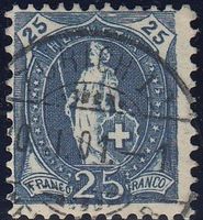 73D mit Vollstempel Zürich, ca. 10.1.1901, vermutlich ZH 12
