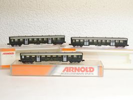 Arnold 3278+3730+3716 SBB Leichtstahlwagen, Spur N, OVP