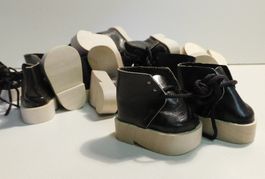 Puppenschuhe 10 Paar neue Leder Holz Puppenschuhe