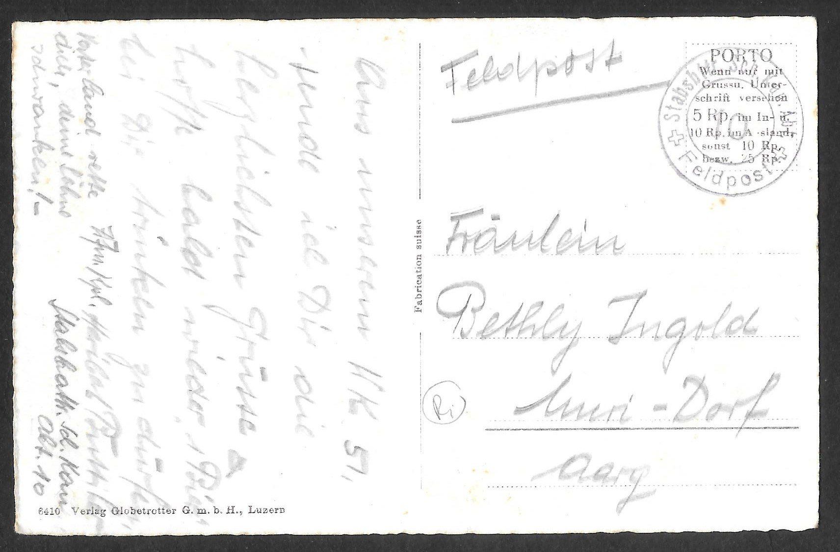 Cartoline postali: Turgi Teilansicht Feldpoststempel – Usato da Olten venduto da clotaldi 1