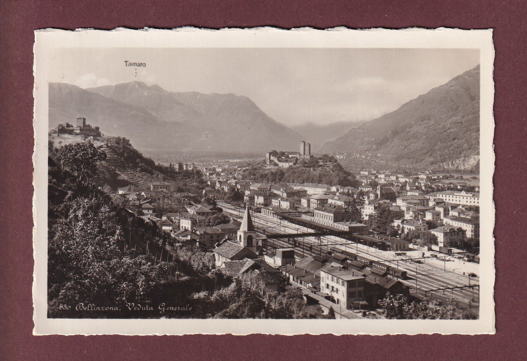 Cartoline postali: BELLINZONA - Stazione - 1932 – Usato da Pully venduto da nicecards