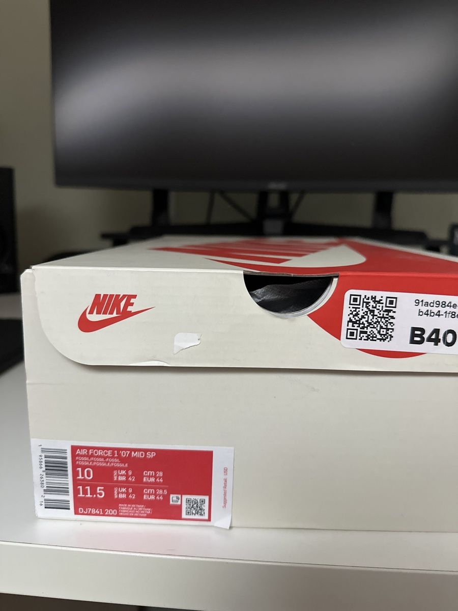Scarpe da uomo: Air Force Mid X Stussy Beige – Usato da Brunnen venduto da ram_5zvc 3