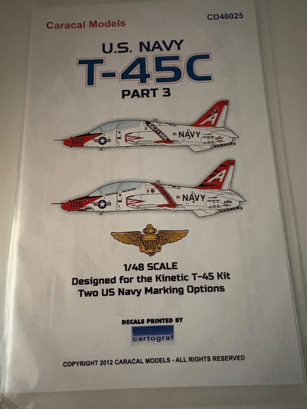 Kit di modellismo & Modellini statici: 1/48 T-45C GOSHAWK PART 3 DECALS – Usato da MÜHLEDORF/SO venduto da tru_wsv8