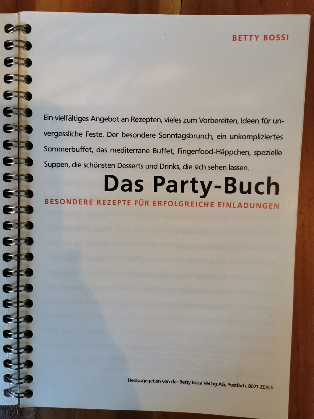 Libri: Betty Bossi; Party – Usato da Boniswil venduto da Totomat-Lady2 1