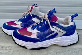 Basket CALVIN KLEIN JEANS bordeau, bleue et blanche n.38