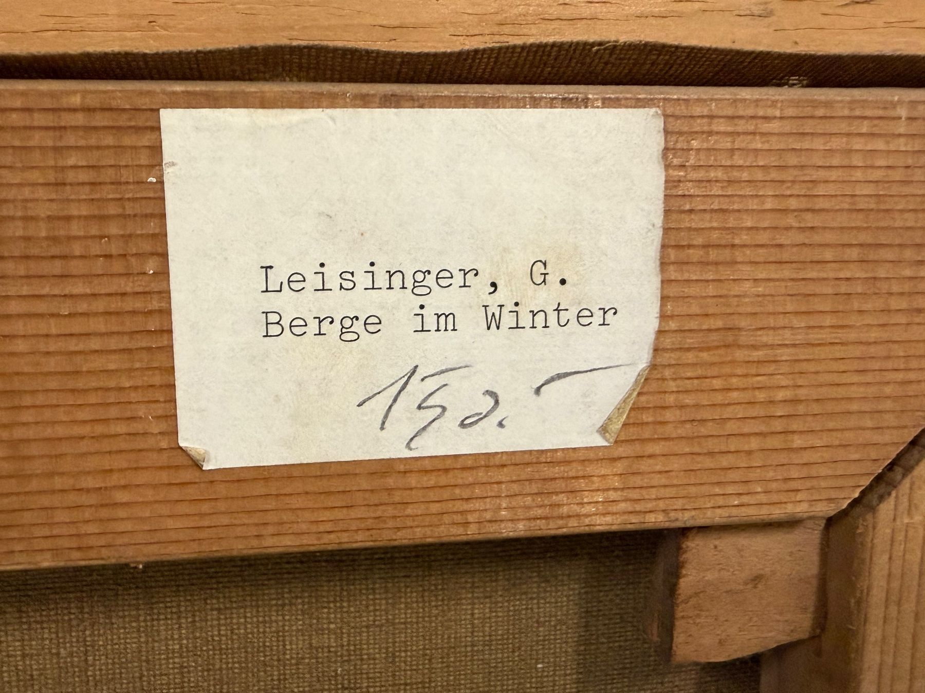 Gemälde: G. Leisinger  Original Gemälde – Gebraucht aus Basel von PAUL_ART 7