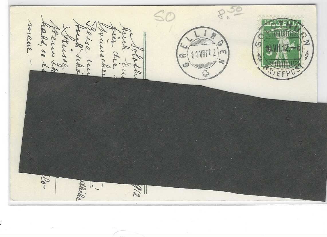 Cartoline postali: 10.12.1912 Solothurn/Leute bei Lorettokapelle – Usato da Zürich venduto da Hagliweg 1