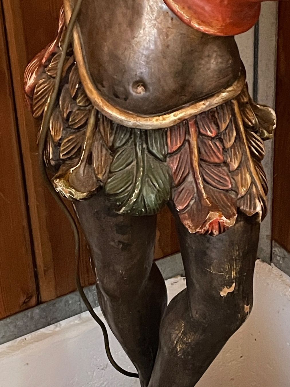 Lampade: Antike grosse Kolonial Stehlampe mit Lüster – Usato da Volketswil venduto da rubin74 5
