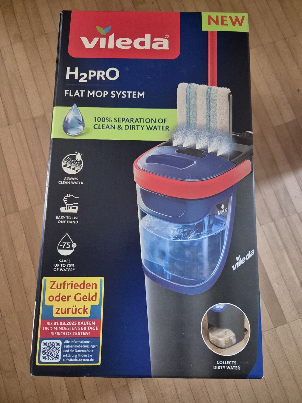 Vileda Altro in Apparecchi per la pulizia: Vileda H2Pro Flat Mop System, Wischmop-Set, OVP – Nuovo e nell'imballaggio originale da Bern venduto da grisu_79 2