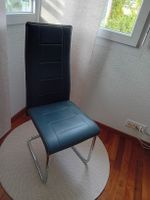 Bürostuhl/Stuhl Kunstleder Grau mit Metallgestell 