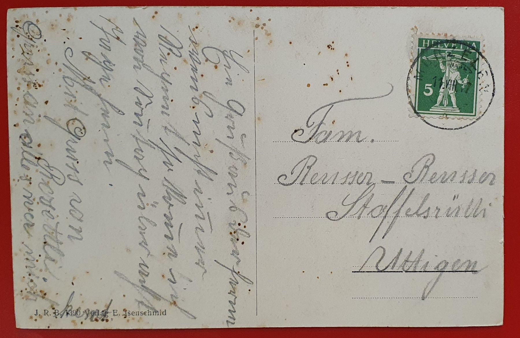 Cartoline postali: Murzelen BE, 1917 - 4 Ansichten – Usato da Kreuzlingen venduto da Rschweiz1 1