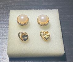 Herz Ohrring Ohrstecker Set - süss & elegant ✨💛✨