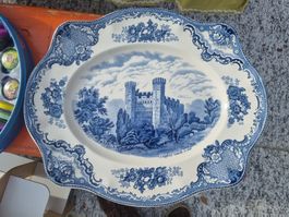 Piatti da portata Stafford Castle blu ceramica Johnson Broth