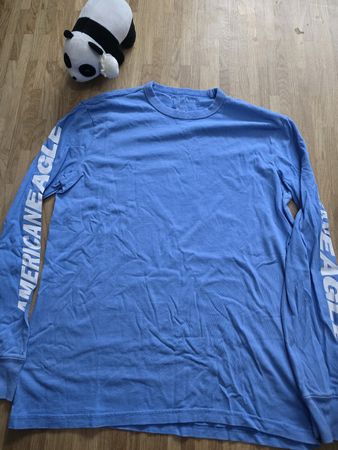 T-shirt American Eagle bleu ciel manches longues, taille S