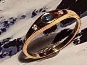 Bagues: Stilvoller 750 Goldring mit 1 Saphir – Neuf (Voir description) à Unterägeri par Altgoldschmuck 8