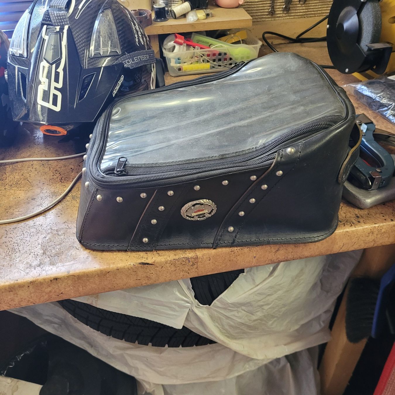 Harley-Davidson Taschen: Motorrad Tasche Leder mit Transparent Deckel Harley – Gebraucht aus Grône von Gronibar 1