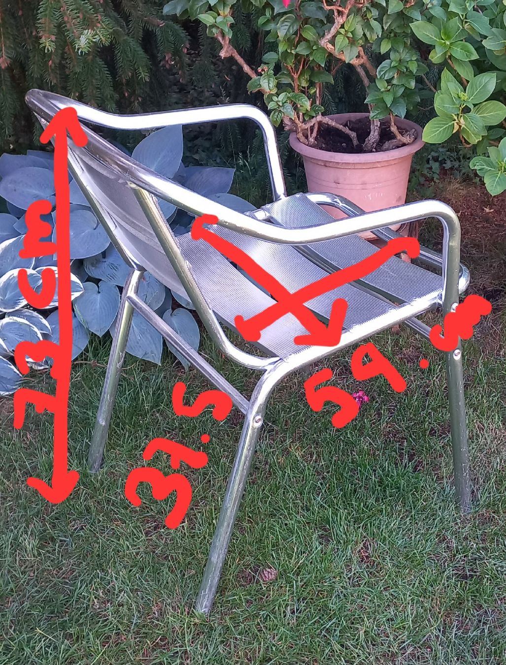 Poltrone: Stapelbare Aluminium-Gartensessel, 4 Stk, – Usato da Buchs AG venduto da Dzirul 6