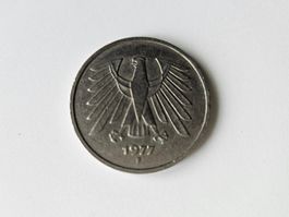 Pièce 5 Deutsche Mark 1977 F