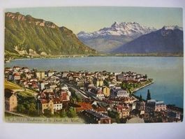 AK  Montreux et les Dents du Midi