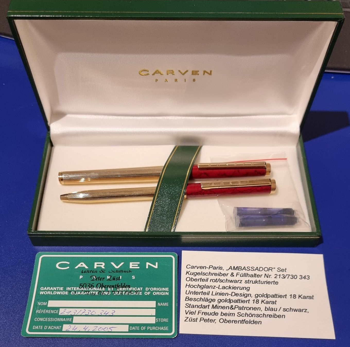 Profumi & Eau de Toilette: Carven Paris "Ambassador"-Set vergoldet – Nuovo (secondo la descrizione) da Lostorf venduto da Dalbi
