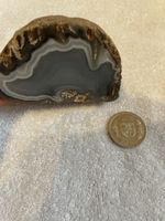 Achat Edelstein  grau/weiss - Herbst Deko Natur