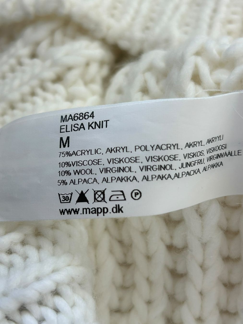 Maglioni & Felpe: Kuscheliger M.A.P.P. Grobstrick-Pullover Off-white, Gr. M – Usato da Adliswil venduto da coconut1289 2