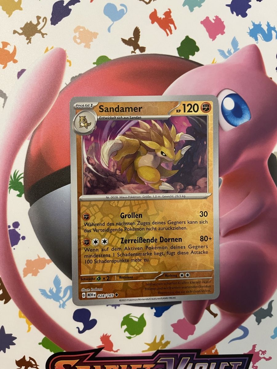 Pokémon Carte collezionabili: Sandamer 028 Reverse Holo Pokemon 151 – Nuovo (secondo la descrizione) da Aarburg venduto da Barnetta07