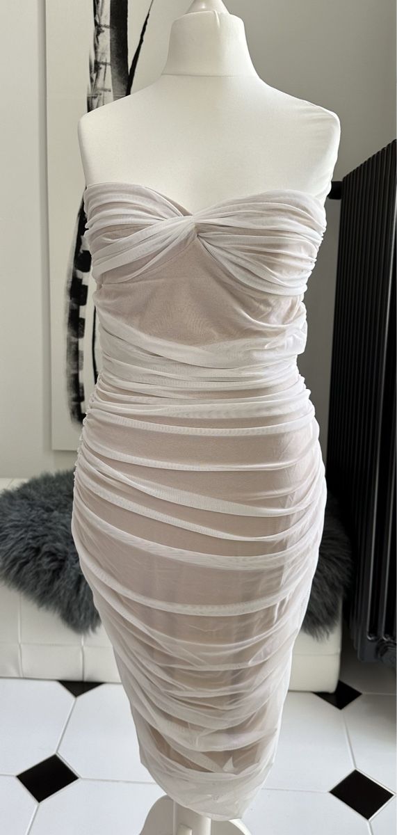Vestiti: Kleid Norma Kamali weiss – Nuovo (secondo la descrizione) da Neftenbach venduto da panam4 6
